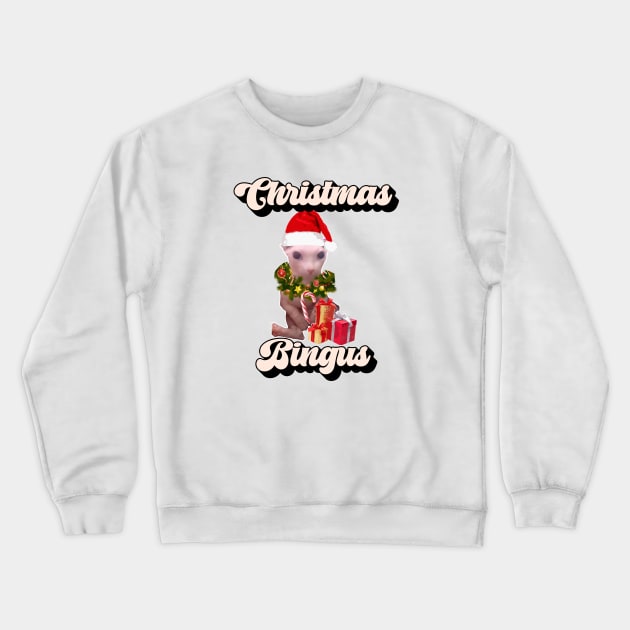 Christmas Bingus Meme - Funny Beloved Bingus Cat Design Crewneck Sweatshirt by TheMemeCrafts